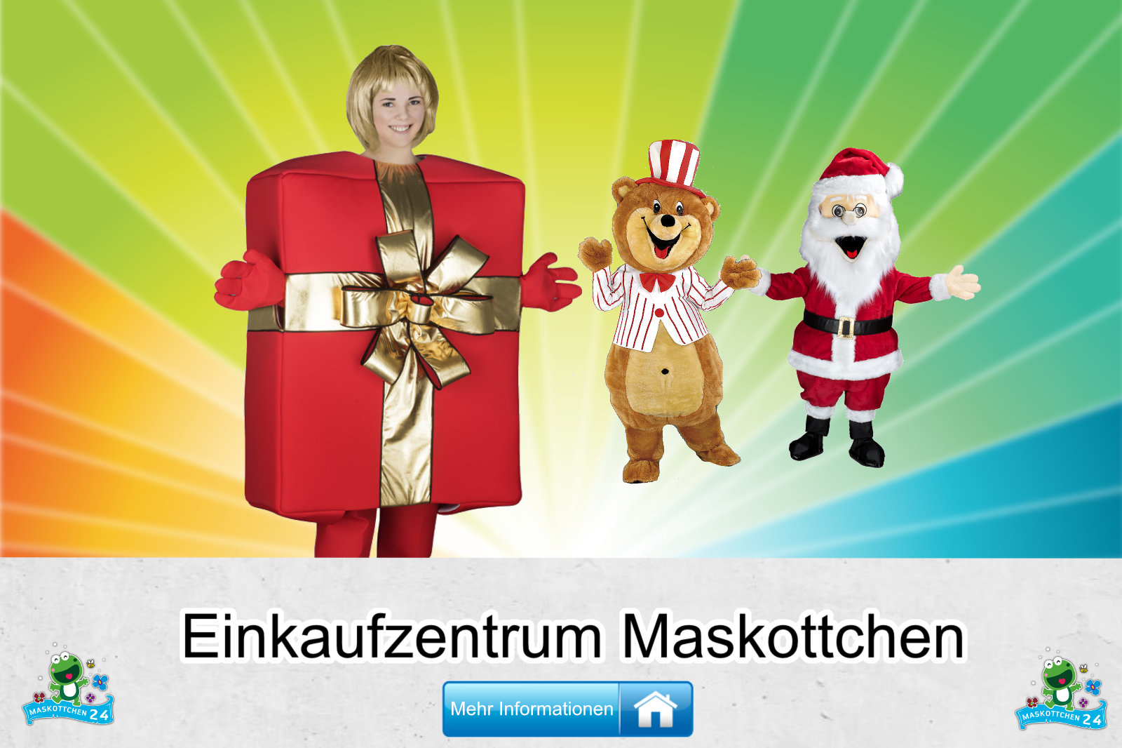 Einkaufszentrum Maskottchen Kostüm Produktion Fasching günstig kaufen verkleidung