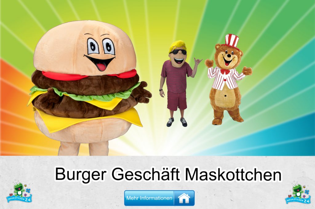 Burger Geschäft Kostüme Maskottchen Karneval Produktion Firma Bau