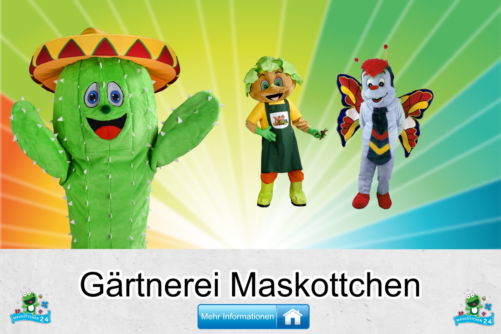 Gärtnerei Kostüme Maskottchen Karneval Produktion Firma Bau