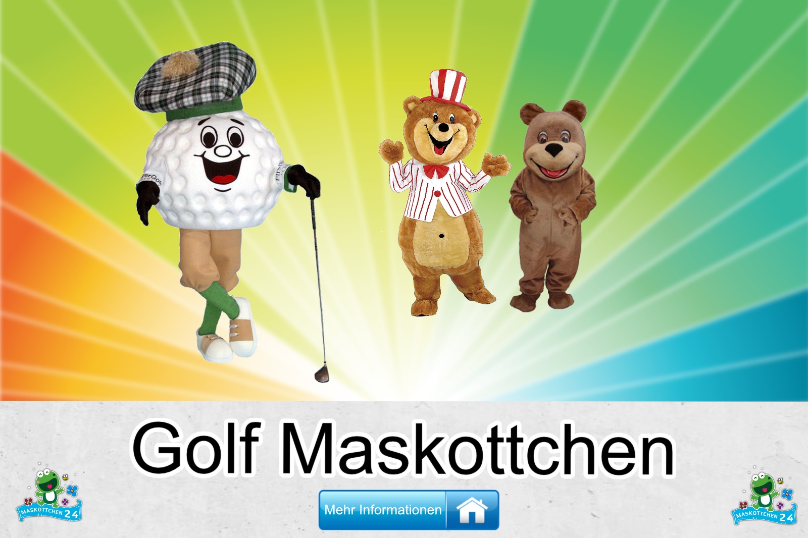 Golfplatz Kostüme Maskottchen Karneval Produktion Firma Bau