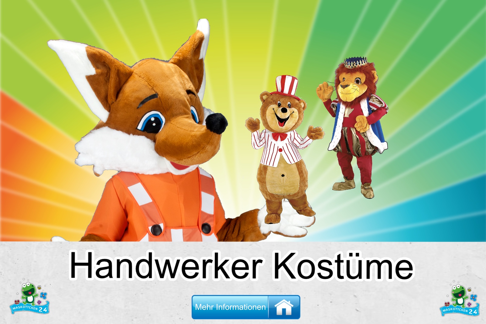 Handwerker Kostüme Maskottchen Karneval Produktion Firma Bau