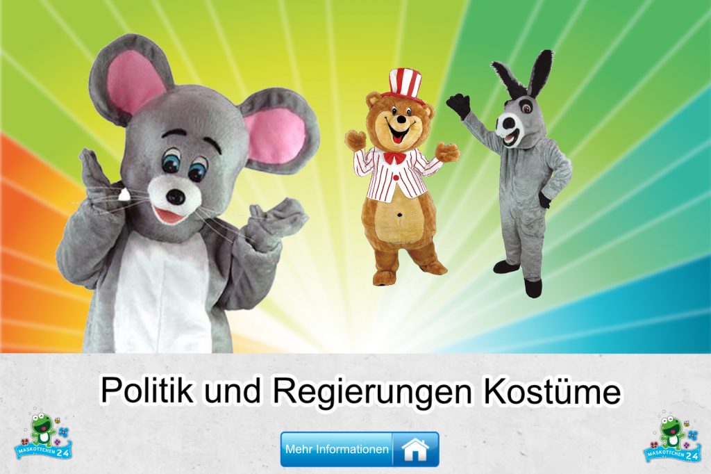 Politik Regierungs Kostüme Maskottchen Karneval Produktion Firma Bau