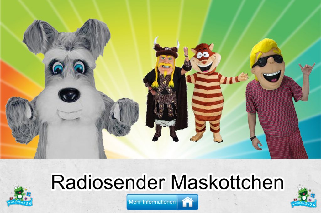 Radiosender Kostüme Maskottchen Karneval Produktion Firma Bau