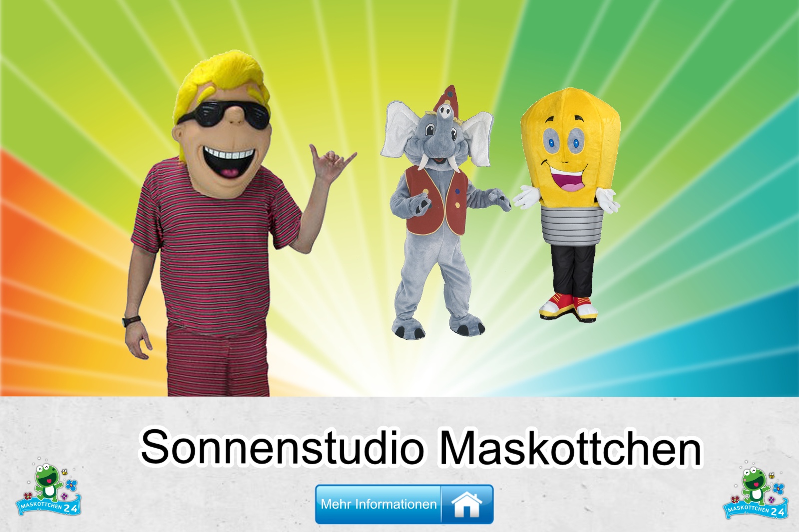 Sonnenstudio Kostüme Maskottchen Karneval Produktion Firma Bau