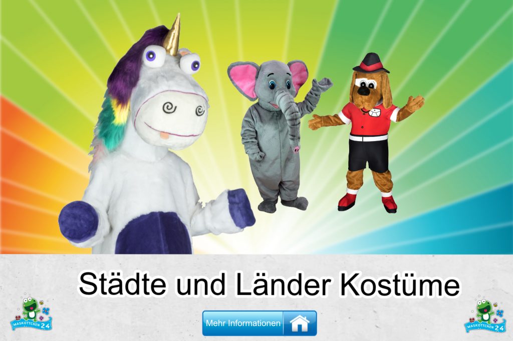 Städte Länder Bund Kostüme Maskottchen Karneval Produktion Firma Bau