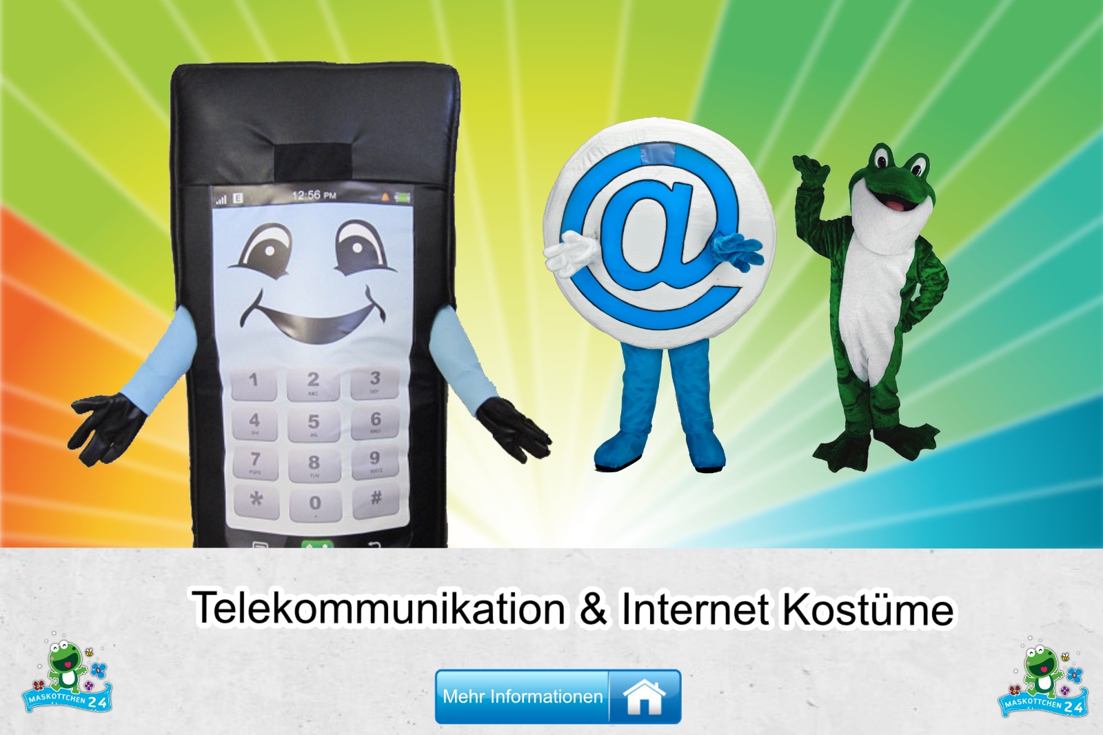 Telekommunikation Internet Kostüme Maskottchen Karneval Produktion Firma Bau