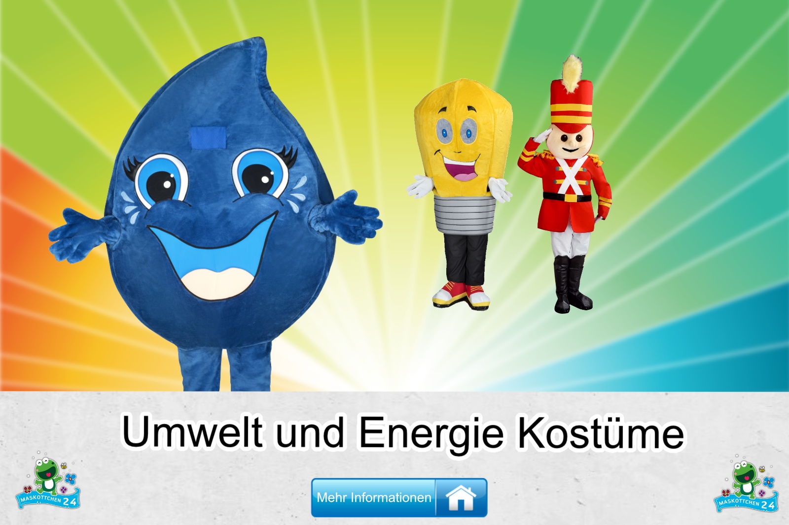 Umwelt Energie Kostüme Maskottchen Karneval Produktion Firma Bau