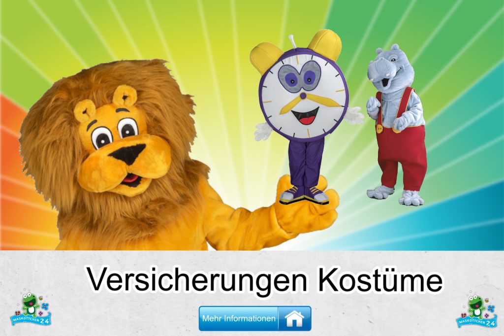 Versicherungen Kostüme Maskottchen Karneval Produktion Firma Bau