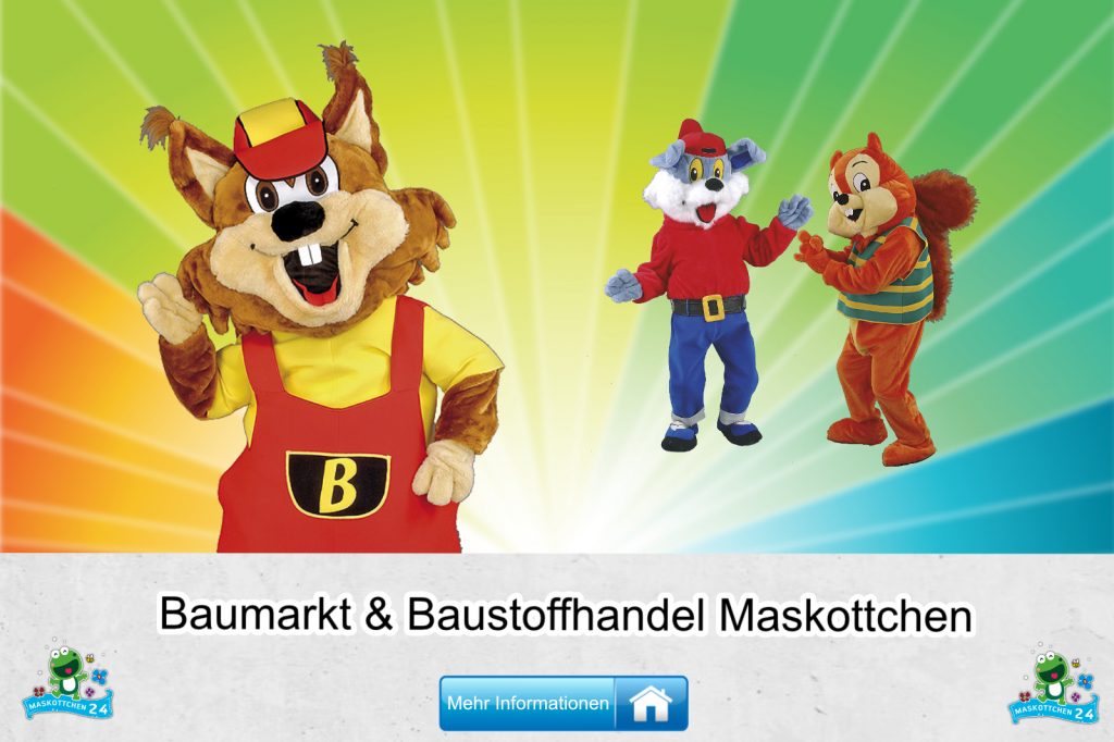 Baumarkt Baustoffhandel Kostüme Maskottchen Karneval Produktion Firma Bau