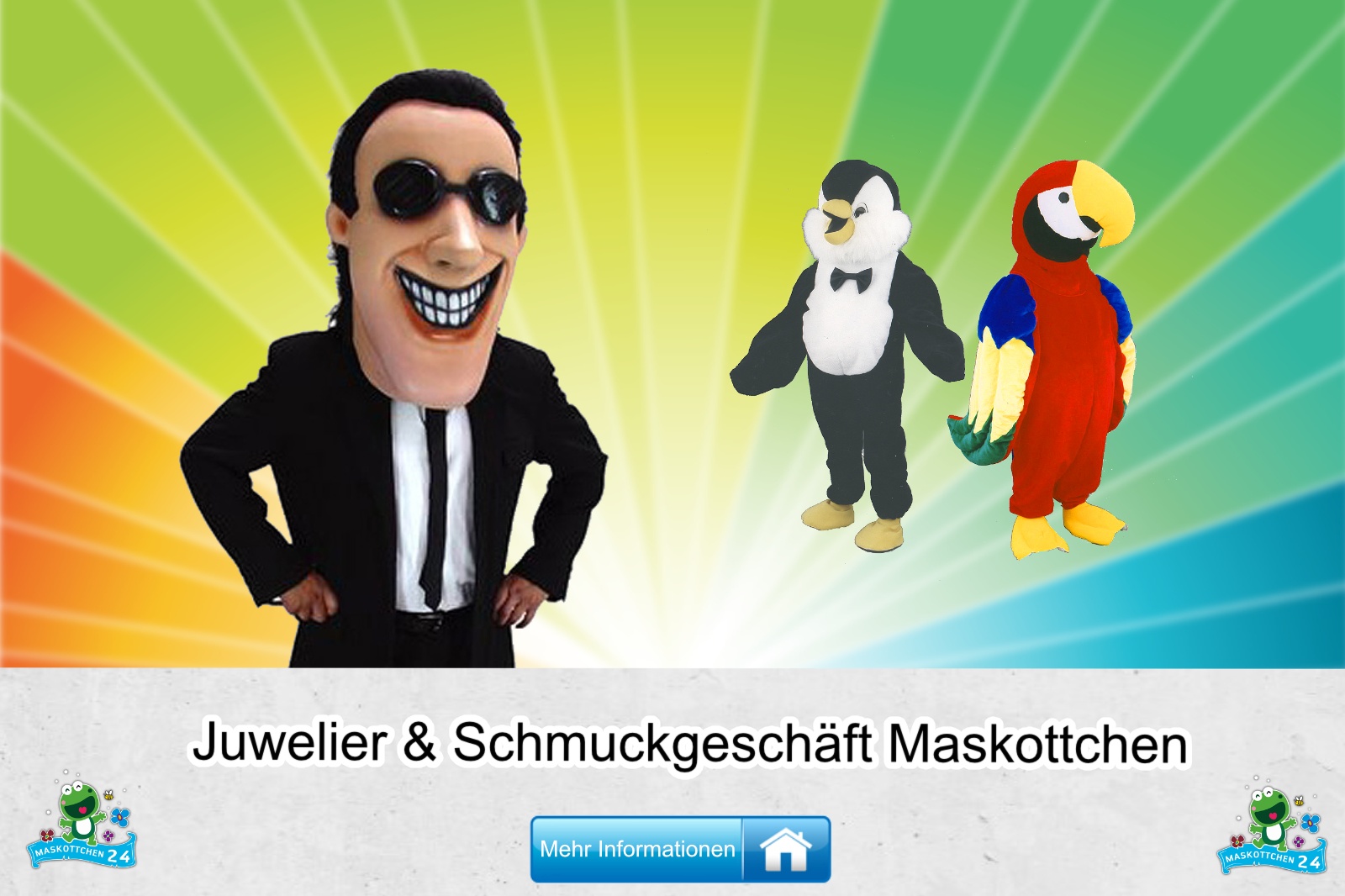 Juwelier Schmuckgeschäft Kostüme Maskottchen Karneval Produktion Firma Bau