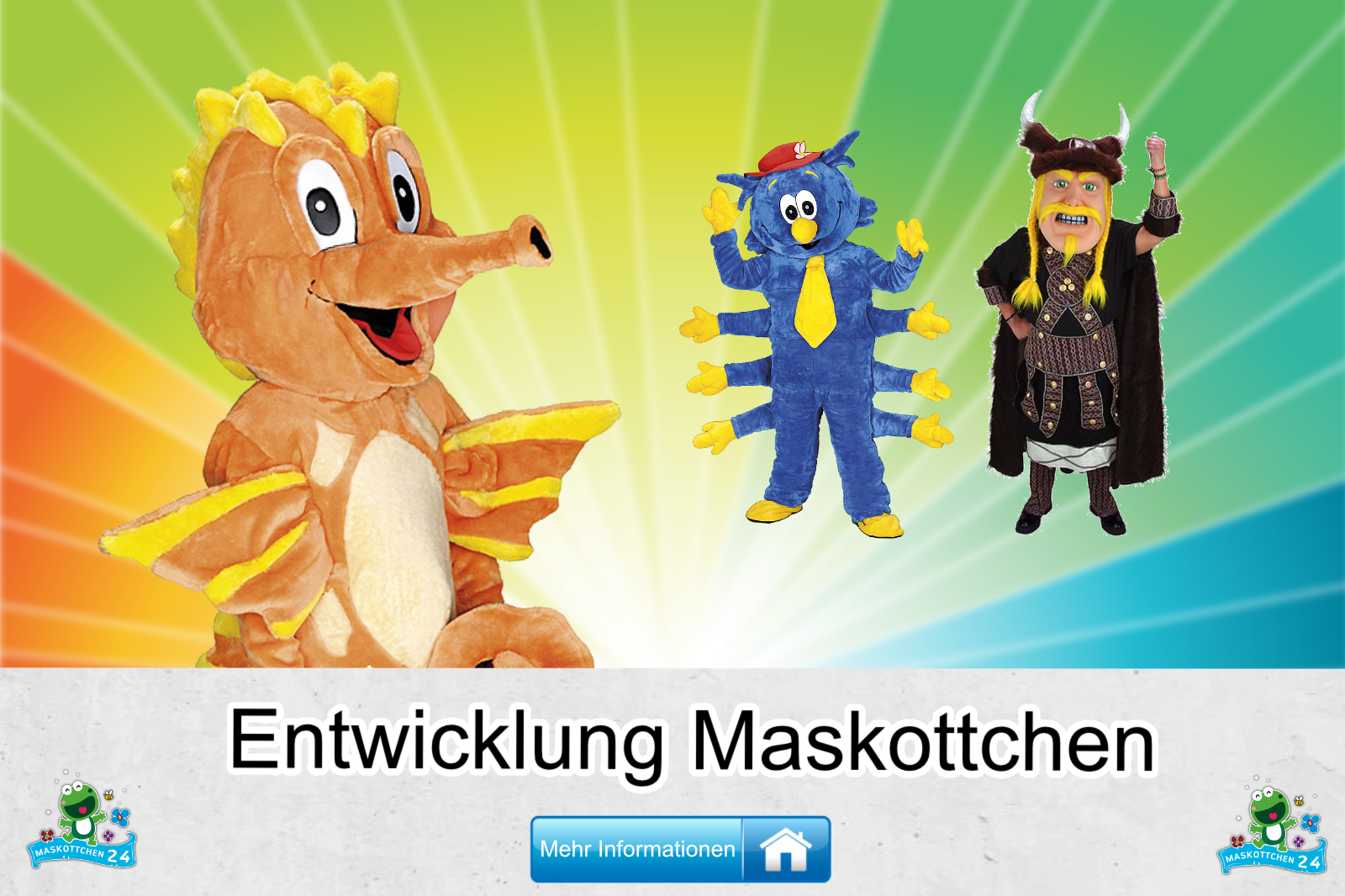 Entwicklung-Kostueme-Maskottchen-Karneval-Produktion-Firma-Bau