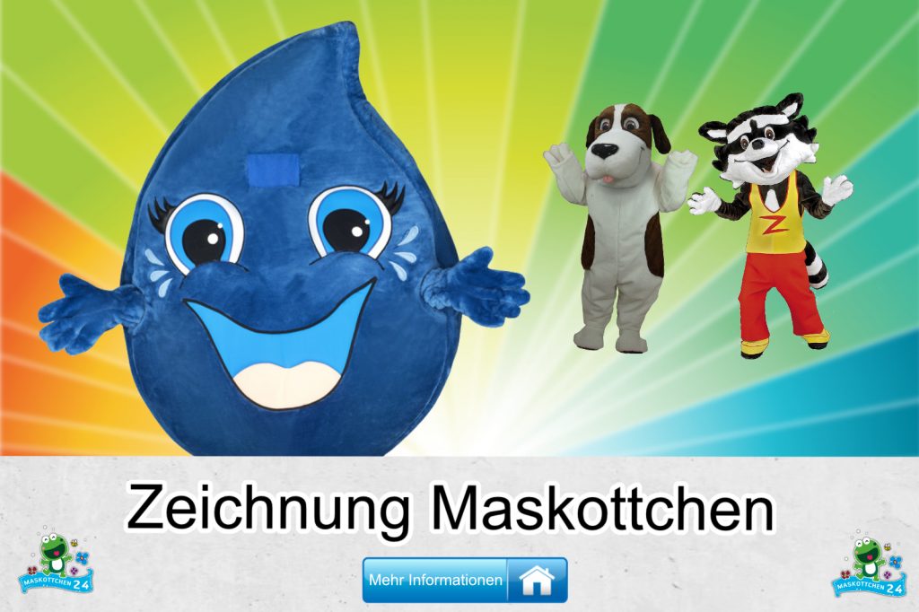 Zeichnung-Kostueme-Maskottchen-Karneval-Produktion-Firma-Bau