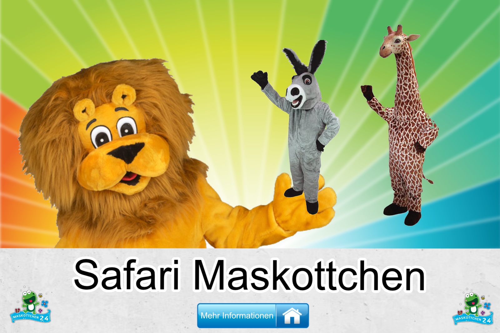 Safari-Kostueme-Maskottchen-Karneval-Produktion-Firma-Bau