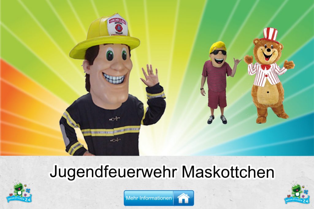 Jugendfeuerwehr-Kostueme-Maskottchen-Karneval-Produktion-Lauffiguren